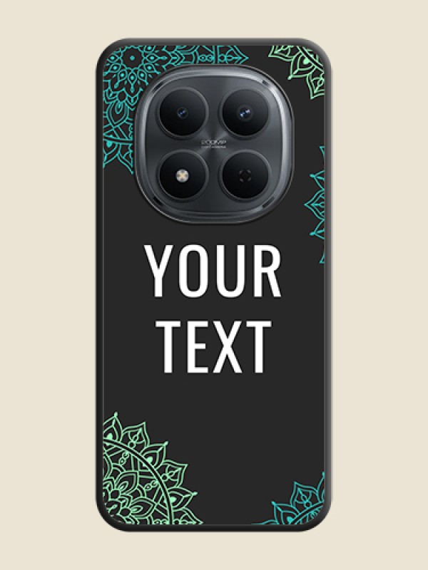Custom Your Name with Floral Design On Space Black Custom Soft Matte Mobile Back Cover - Poco M8 5G - alternate view