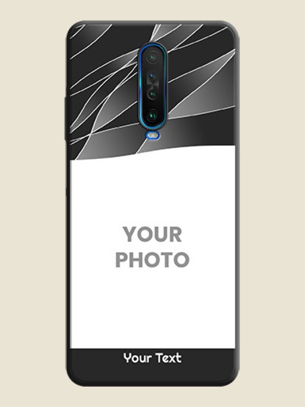 Custom Mixed Wave Lines - Photo on Space Black Soft Matte Mobile Cover - Poco X2 - alternate view