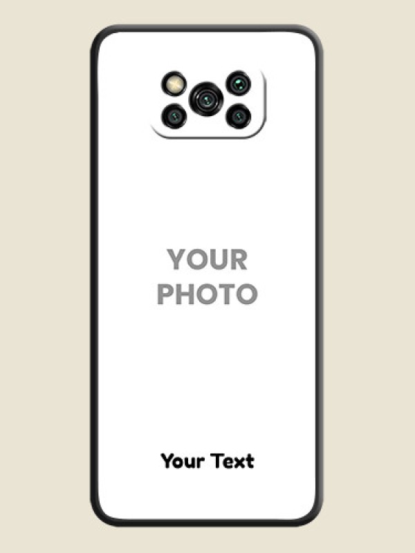 Custom Full Single Pic Upload With Text On Space Black Personalized Soft Matte Phone Covers -Poco X3 Pro - alternate view