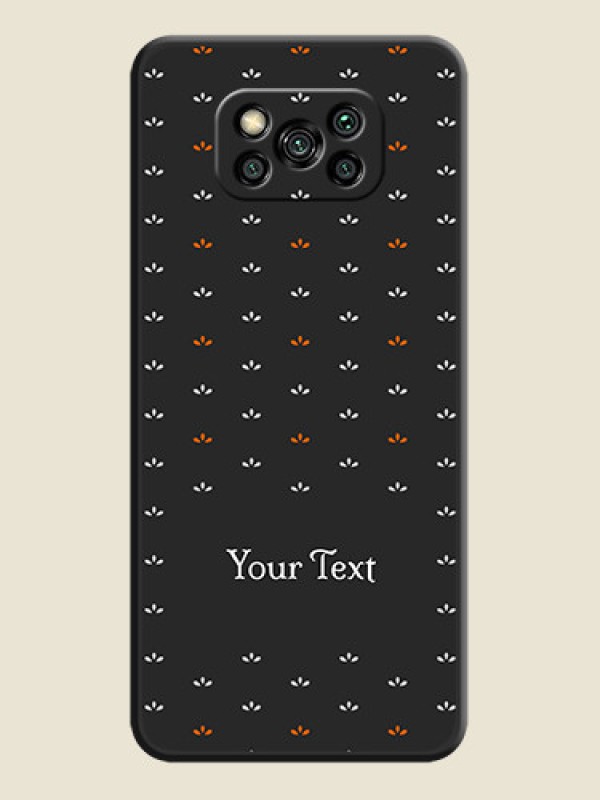 Custom Simple Pattern With Custom Text On Space Black Personalized Soft Matte Phone Covers -Poco X3 Pro - alternate view