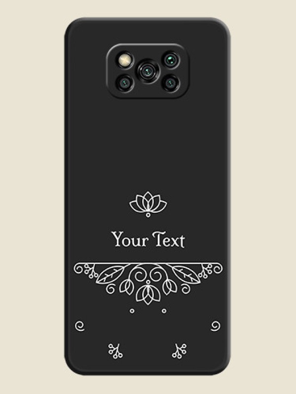 Custom Lotus Garden Custom Text On Space Black Personalized Soft Matte Phone Covers -Poco X3 Pro - alternate view