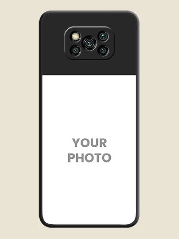 Custom Image Upload With Space Black Color On Custom Soft Matte Mobile Back Cover - Poco X3 Pro - alternate view