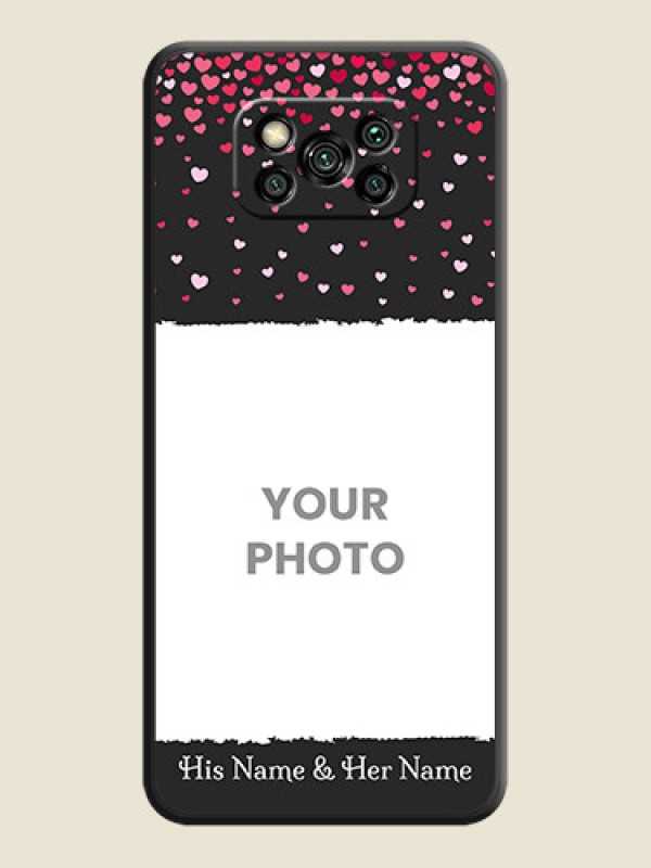 Custom Fall in Love with Your Partner  on Photo on Space Black Soft Matte Phone Cover - Poco X3 - alternate view