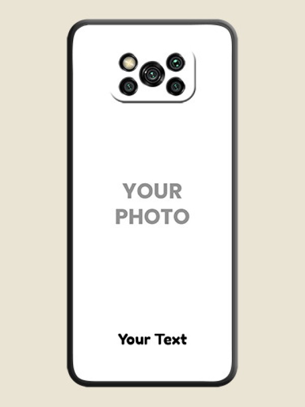 Custom Full Single Pic Upload With Text On Space Black Personalized Soft Matte Phone Covers -Poco X3 - alternate view
