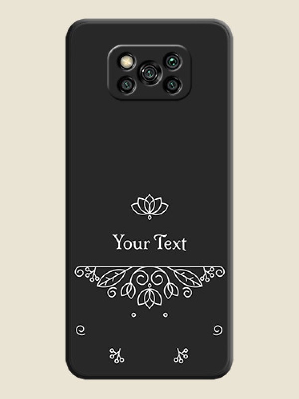 Custom Lotus Garden Custom Text On Space Black Personalized Soft Matte Phone Covers -Poco X3 - alternate view