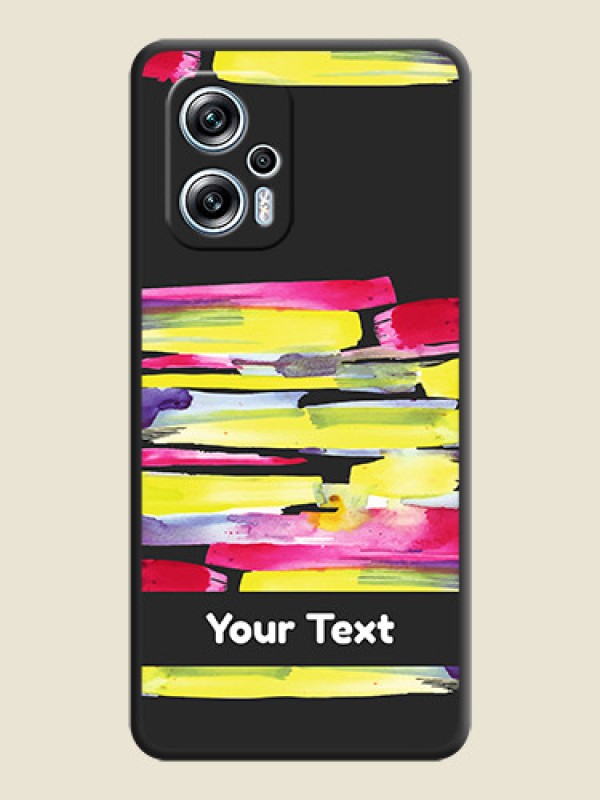 Custom Brush Coloured on Space Black Personalized Soft Matte Phone Covers - Poco X4 Gt 5G - alternate view