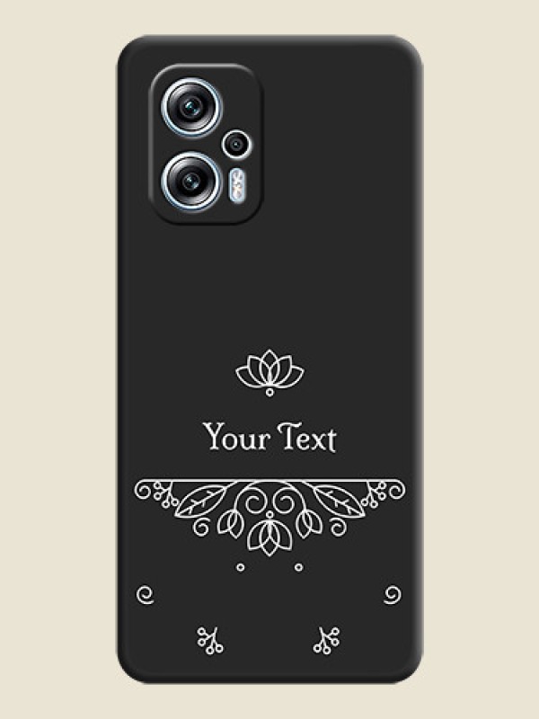 Custom Lotus Garden Custom Text On Space Black Personalized Soft Matte Phone Covers -Poco X4 Gt 5G - alternate view