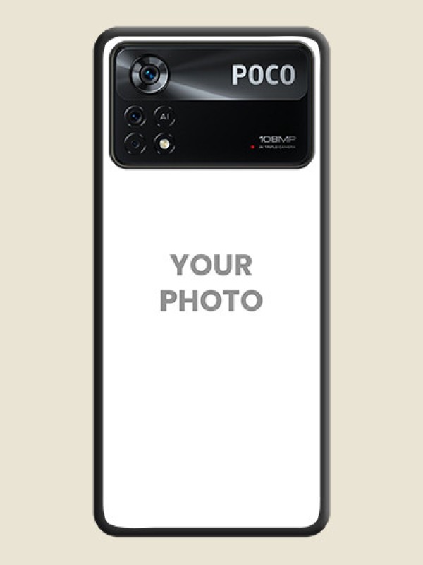 Custom Full Single Pic Upload On Space Black Personalized Soft Matte Phone Covers -Poco X4 Pro 5G - alternate view