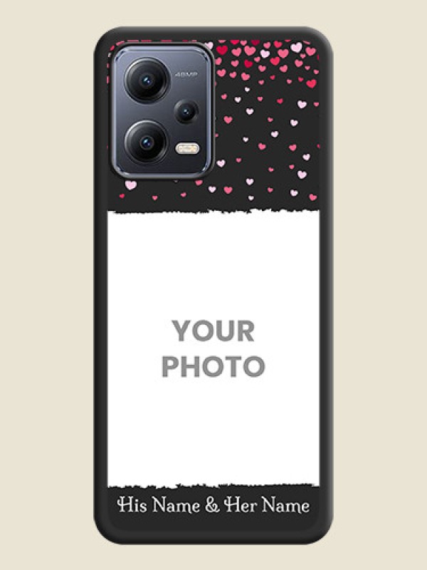 Custom Fall in Love with Your Partner  on Photo on Space Black Soft Matte Phone Cover - Poco X5 5G - alternate view