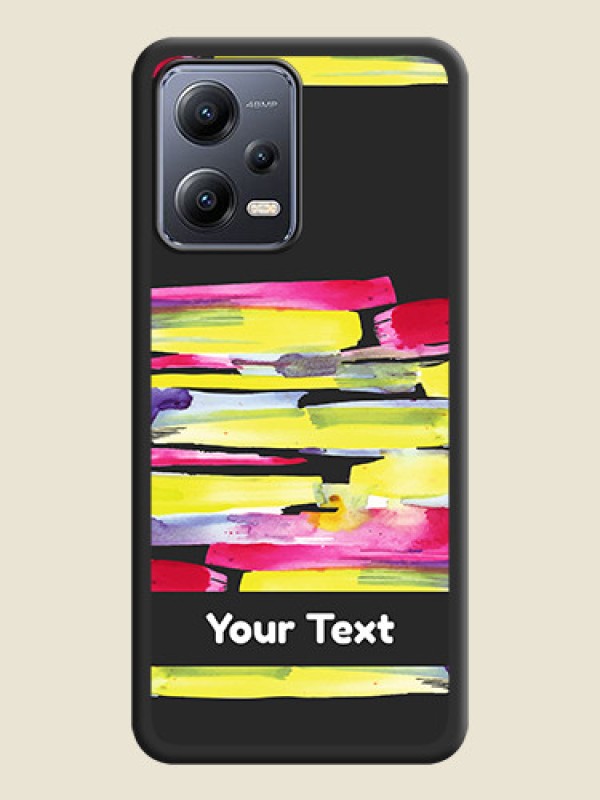 Custom Brush Coloured on Space Black Personalized Soft Matte Phone Covers - Poco X5 5G - alternate view