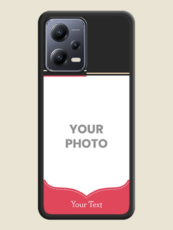 Custom Classic Plain Design with Name on Photo on Space Black Soft Matte Phone Cover - Poco X5 5G - alternate view