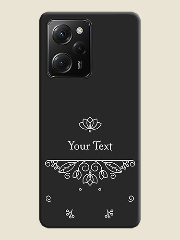 Custom Lotus Garden Custom Text On Space Black Personalized Soft Matte Phone Covers -ApplePoco X5 Pro 5G - alternate view