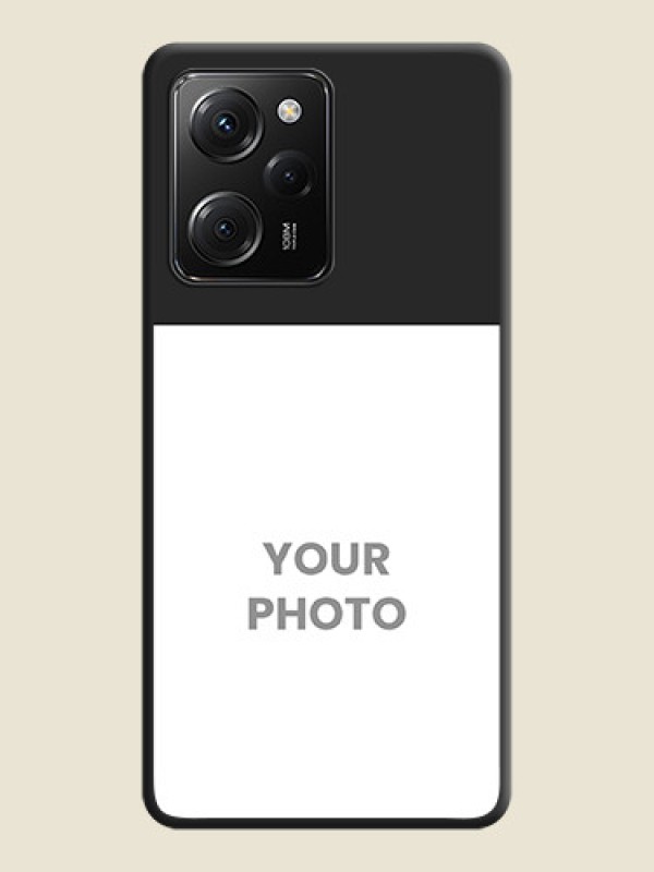 Custom Image Upload With Space Black Color On Custom Soft Matte Mobile Back Cover - Poco X5 Pro 5G - alternate view