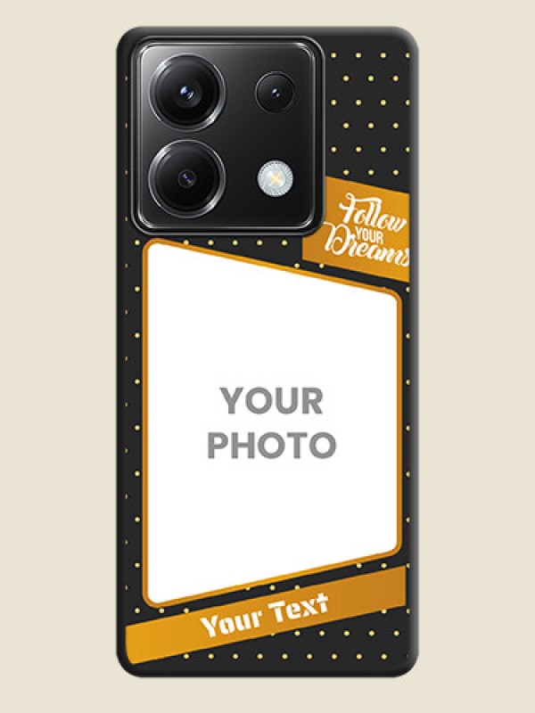 Custom Follow Your Dreams with White Dots on Space Black Custom Soft Matte Phone Cases - Poco X6 5G - alternate view