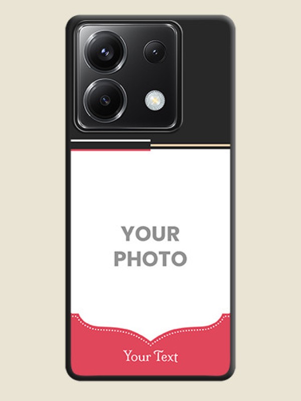 Custom Classic Plain Design with Name - Photo on Space Black Soft Matte Phone Cover - Poco X6 5G - alternate view