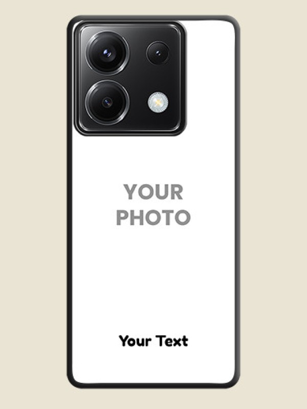 Custom Full Single Pic Upload With Text On Space Black Personalized Soft Matte Phone Covers - Poco X6 5G - alternate view