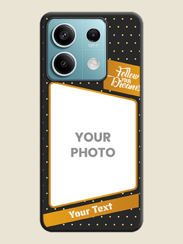 Custom Follow Your Dreams with White Dots on Space Black Custom Soft Matte Phone Cases - Poco X6 Neo 5G - alternate view