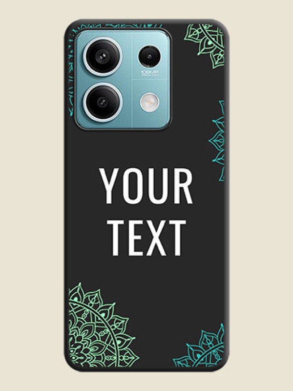 Custom Your Name with Floral Design on Space Black Custom Soft Matte Back Cover - Poco X6 Neo 5G - alternate view