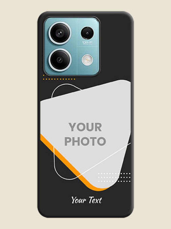 Custom Yellow Triangle - Photo on Space Black Soft Matte Phone Cover - Poco X6 Neo 5G - alternate view