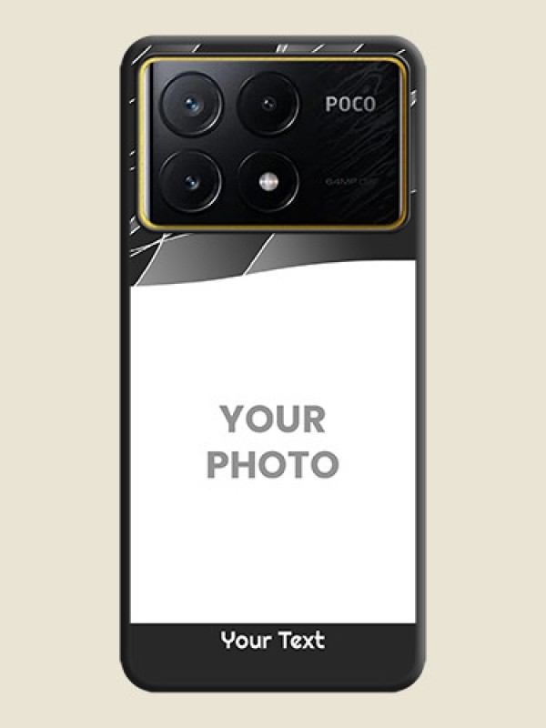 Custom Mixed Wave Lines - Photo on Space Black Soft Matte Mobile Cover - Poco X6 Pro 5G - alternate view