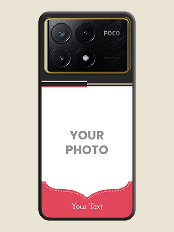 Custom Classic Plain Design with Name - Photo on Space Black Soft Matte Phone Cover - Poco X6 Pro 5G - alternate view