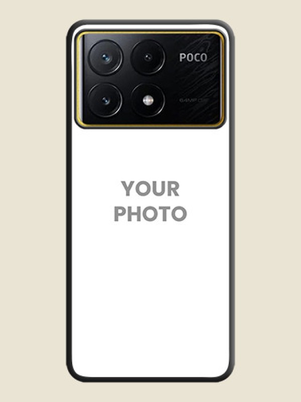 Custom Full Single Pic Upload On Space Black Personalized Soft Matte Phone Covers - Poco X6 Pro 5G - alternate view