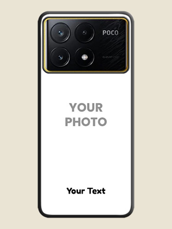 Custom Full Single Pic Upload With Text On Space Black Personalized Soft Matte Phone Covers - Poco X6 Pro 5G - alternate view