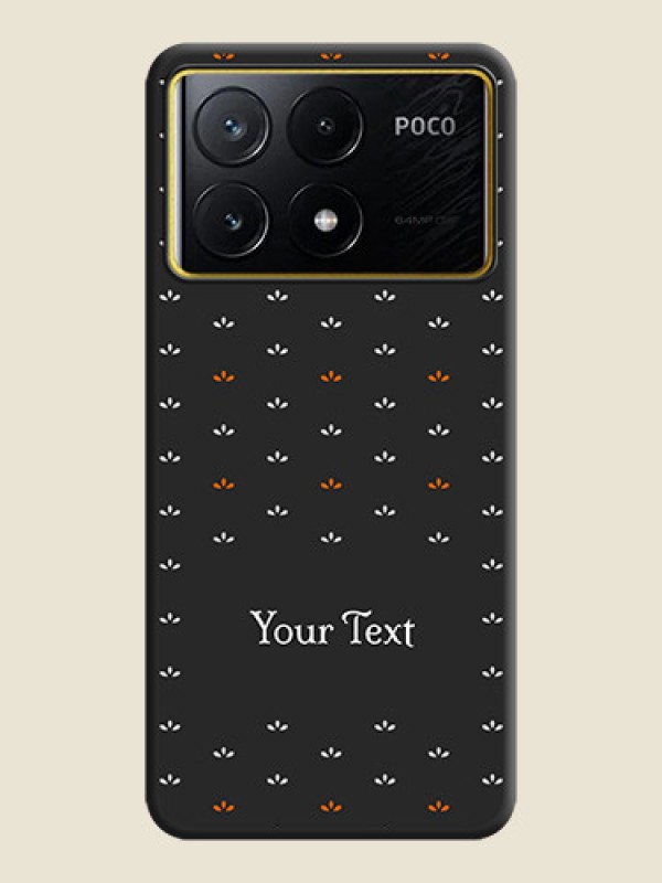 Custom Simple Pattern With Custom Text On Space Black Personalized Soft Matte Phone Covers - Poco X6 Pro 5G - alternate view