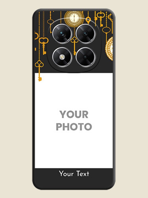 Custom Decorative Design with Text On Space Black Custom Soft Matte Mobile Back Cover - Poco X7 5G - alternate view