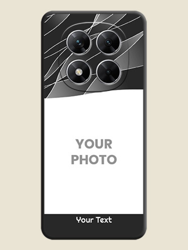 Custom Mixed Wave Lines on Photo On Space Black Custom Soft Matte Mobile Back Cover - Poco X7 5G - alternate view