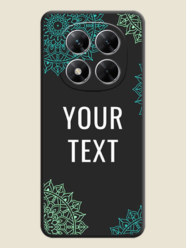 Custom Your Name with Floral Design On Space Black Custom Soft Matte Mobile Back Cover - Poco X7 5G - alternate view