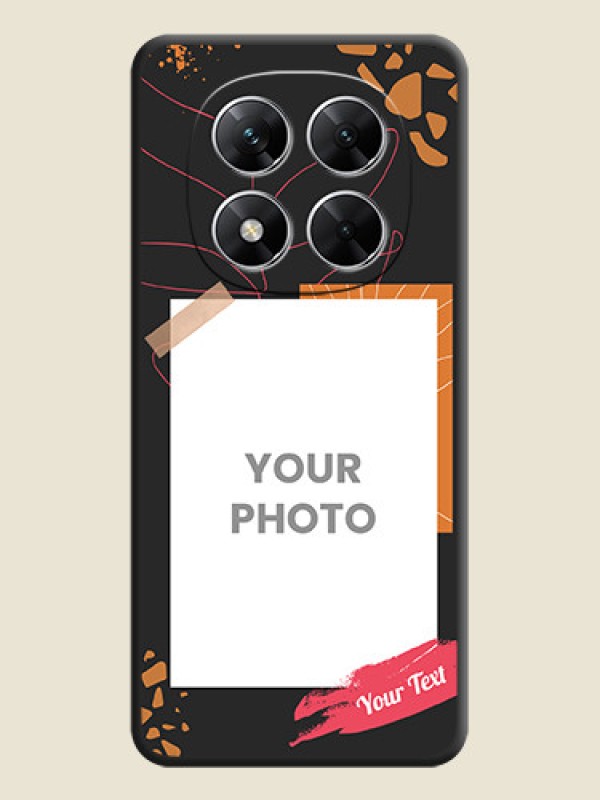 Custom Orange Photo Frame On Space Black Custom Soft Matte Mobile Back Cover - Poco X7 5G - alternate view