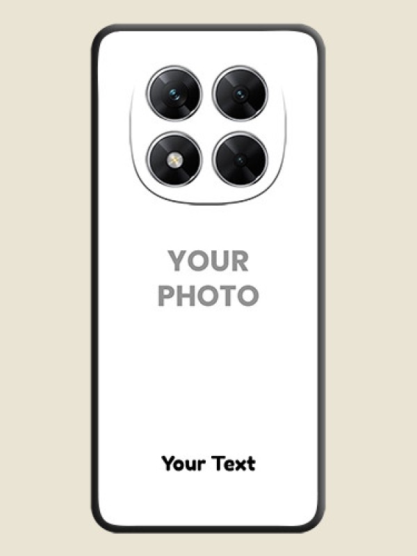 Custom Full Single Pic Upload With Text On Space Black Custom Soft Matte Mobile Back Cover - Poco X7 5G - alternate view