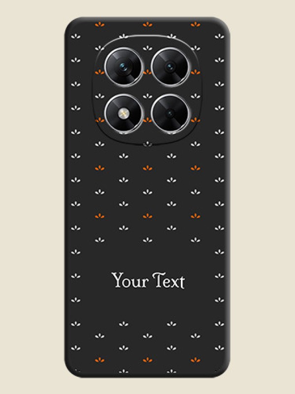 Custom Simple Pattern With Custom Text On Space Black Custom Soft Matte Mobile Back Cover - Poco X7 5G - alternate view