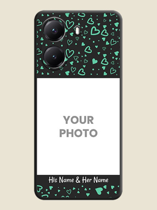 Custom Sea Green Indefinite Love Pattern on Photo On Space Black Custom Soft Matte Mobile Back Cover - Poco X7 Pro 5G - alternate view