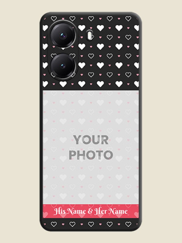 Custom White Color Love Symbols with Text Design on Photo On Space Black Custom Soft Matte Mobile Back Cover - Poco X7 Pro 5G - alternate view