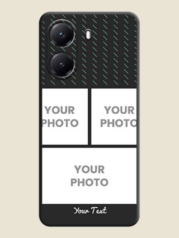 Custom Cross Dotted Pattern with 2 Image Holder On Space Black Custom Soft Matte Mobile Back Cover - Poco X7 Pro 5G - alternate view