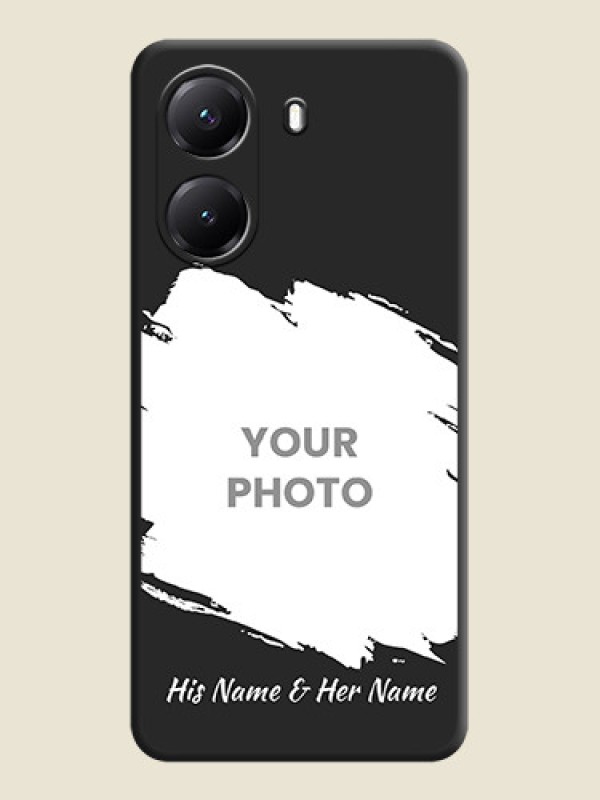 Custom Grunge Brush Strokes on Photo On Space Black Custom Soft Matte Mobile Back Cover - Poco X7 Pro 5G - alternate view