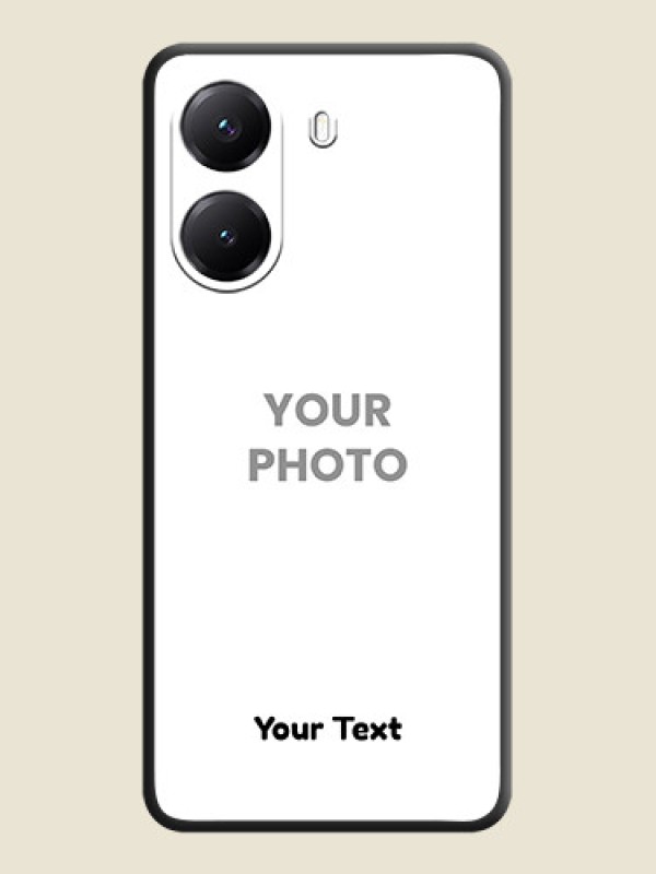 Custom Full Single Pic Upload With Text On Space Black Custom Soft Matte Mobile Back Cover - Poco X7 Pro 5G - alternate view