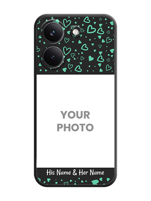Custom Sea Green Indefinite Love Pattern on Photo On Space Black Custom Soft Matte Mobile Back Cover - Poco X8 Pro 5G - alternate view