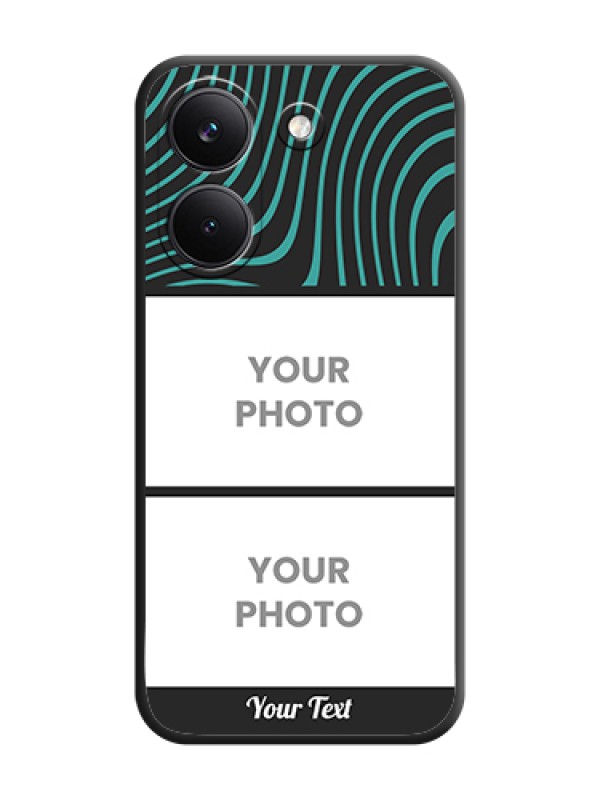 Custom Wave Pattern with 2 Image Holder On Space Black Custom Soft Matte Mobile Back Cover - Poco X8 Pro 5G - alternate view