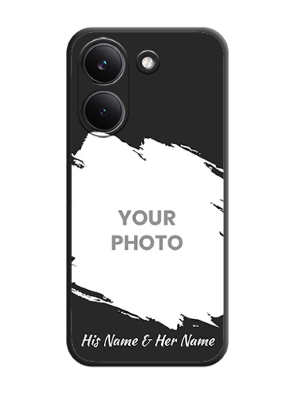 Custom Grunge Brush Strokes on Photo On Space Black Custom Soft Matte Mobile Back Cover - Poco X8 Pro 5G - alternate view