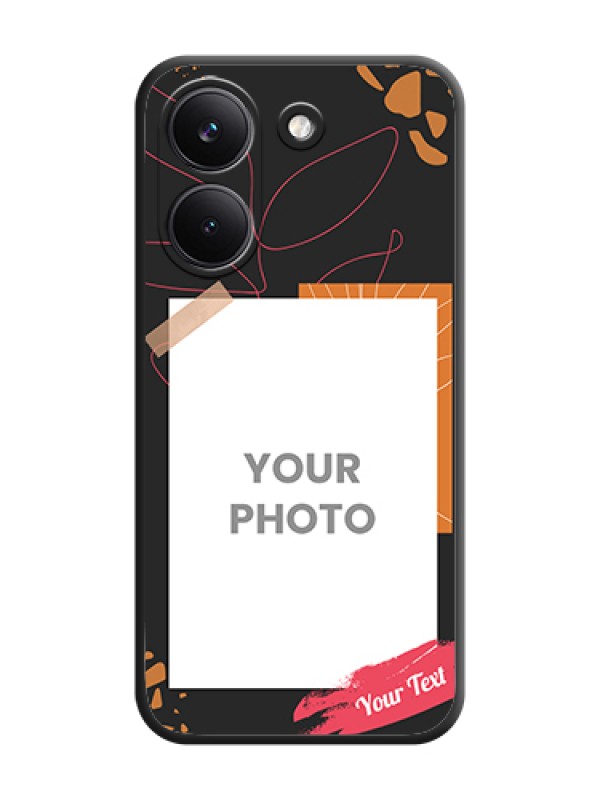 Custom Orange Photo Frame On Space Black Custom Soft Matte Mobile Back Cover - Poco X8 Pro 5G - alternate view