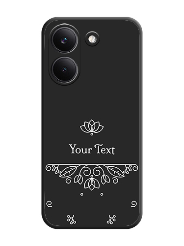 Custom Lotus Garden Custom Text On Space Black Custom Soft Matte Mobile Back Cover - Poco X8 Pro 5G - alternate view