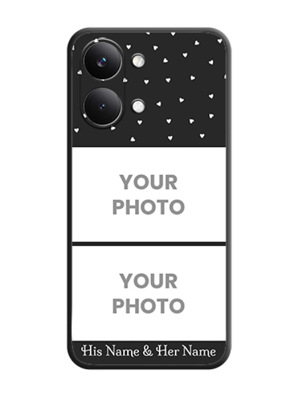 Custom Miniature Love Symbols with Name On Space Black Custom Soft Matte Mobile Back Cover - Poco X8 Pro Max 5G - alternate view