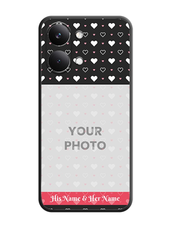 Custom White Color Love Symbols with Text Design on Photo On Space Black Custom Soft Matte Mobile Back Cover - Poco X8 Pro Max 5G - alternate view