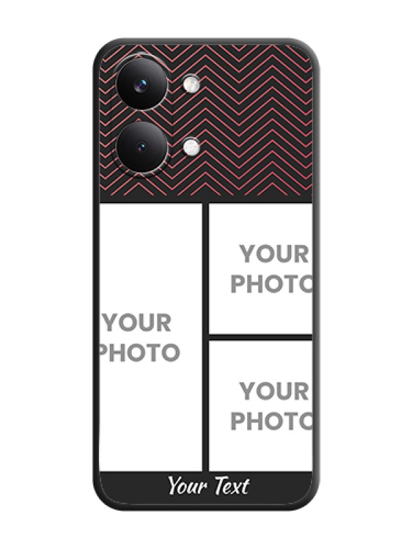 Custom Wave Pattern with 3 Image Holder On Space Black Custom Soft Matte Mobile Back Cover - Poco X8 Pro Max 5G - alternate view