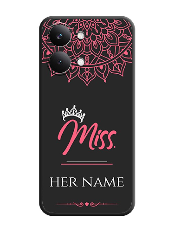 Custom Mrs Name with Floral Design On Space Black Custom Soft Matte Mobile Back Cover - Poco X8 Pro Max 5G - alternate view