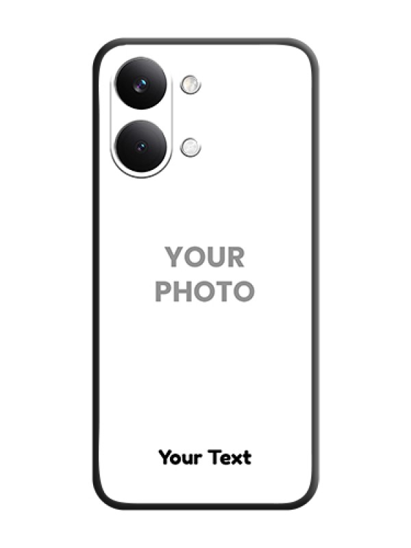 Custom Full Single Pic Upload With Text On Space Black Custom Soft Matte Mobile Back Cover - Poco X8 Pro Max 5G - alternate view