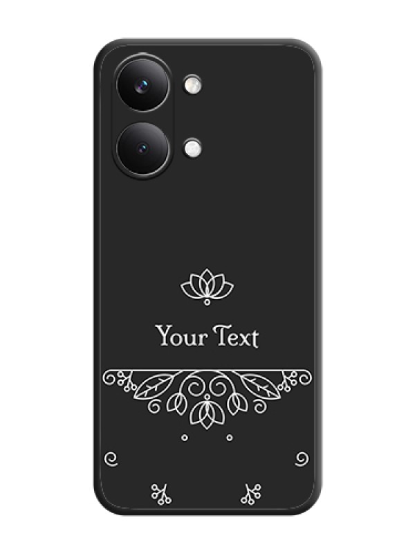 Custom Lotus Garden Custom Text On Space Black Custom Soft Matte Mobile Back Cover - Poco X8 Pro Max 5G - alternate view